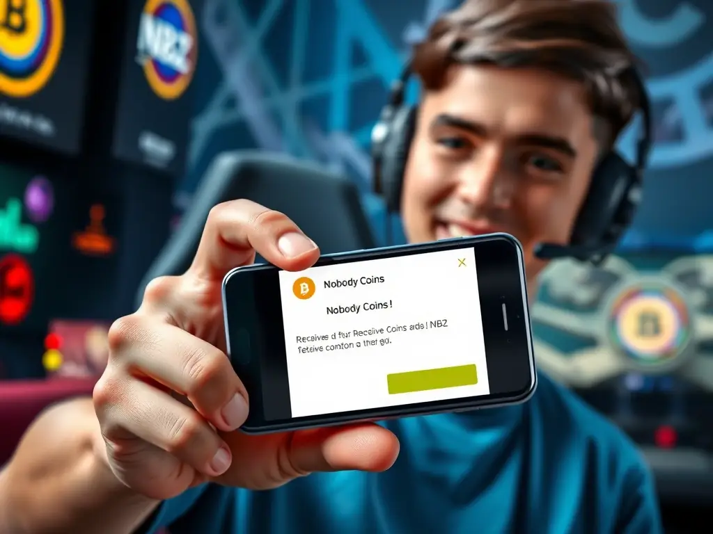 A player receiving Nobodyz Coin (NBZ) after winning a tournament, illustrating the seamless and secure payout process.